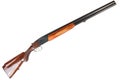 Old Soviet 12-gauge over and under double-barreled hunting gun Royalty Free Stock Photo