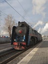 Old Soviet locomotive Royalty Free Stock Photo