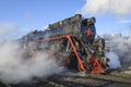 Old Soviet mainline freight steam locomotive L-4429 close-up Royalty Free Stock Photo