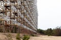 Old Soviet military Duga Radar antenna complex near ghost town Pripyat. Chernobyl Exclusion Zone, Ukraine Royalty Free Stock Photo