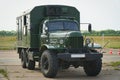 Old Soviet military truck ZIL-157 in the Parking lot Royalty Free Stock Photo