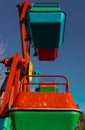 Soviet mini ferris wheel in an amusement park