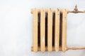 Old soviet radiator on white background. Royalty Free Stock Photo