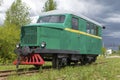 Old Soviet railrcar PD-1 (rail bus) for narrow-gauge railways close-up