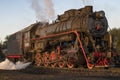 Old Soviet steam locomotive L-3108 (L series, Lebedyanka) close-up