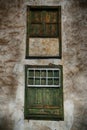 Old Spanish weathered windows Royalty Free Stock Photo