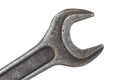 Old spanner on white background Royalty Free Stock Photo