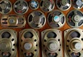 Old speakers collection Royalty Free Stock Photo