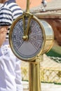 Old speed indicator of a sailboat
