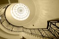 Old spiral stairway case Royalty Free Stock Photo