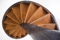 Old spiral wood stairs Royalty Free Stock Photo