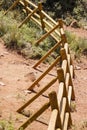 An Old Split Rail Fence in Desert Royalty Free Stock Photo