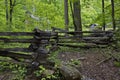 Old Split Rail Fence in Smoky Mountains Royalty Free Stock Photo