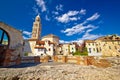 Old Split roman ruins and cathedral view Royalty Free Stock Photo