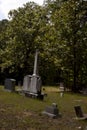 Old spooky cemetery in the country. Royalty Free Stock Photo