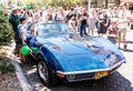 Old sports Chevrolet Corvette cabriolet at an exhibition of old cars in the Karmiel city Royalty Free Stock Photo