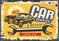 Old sports coupe car vintage sign Royalty Free Stock Photo