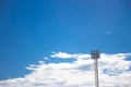 Old spot light pole of the sport field Royalty Free Stock Photo