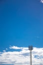 Old spot light pole of the sport field Royalty Free Stock Photo