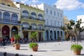 The Old Square, Plaza Vieja, in Havana. Cuba