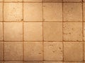 Old square stone tiles with brown holes. Royalty Free Stock Photo