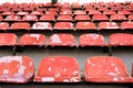 old stadium seats Royalty Free Stock Photo