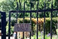 Old Staff Only Sign on an Ancient Country Estate Gate Royalty Free Stock Photo