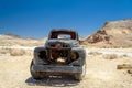 Old stage wagon in Ghost town Rhyolite Royalty Free Stock Photo
