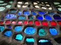 Old stained glass window indoor