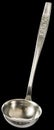 Old Stainless Steel Soup Ladle Isolated On Black Background Royalty Free Stock Photo