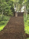 Old stair made from laterite Royalty Free Stock Photo