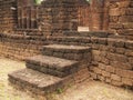 Old stair made from laterite Royalty Free Stock Photo