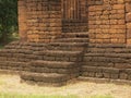 Old stair made from laterite Royalty Free Stock Photo