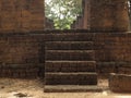 Old stair made from laterite Royalty Free Stock Photo