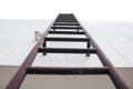 Old Stair vertical industrial metal rusted to water tank Royalty Free Stock Photo