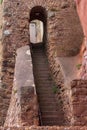Old staircase at Jacob`s Ladder in Sidmouth Royalty Free Stock Photo