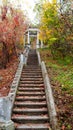 The old staircase that leads to the gazebo Royalty Free Stock Photo