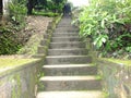 Old staircase outdoor natural background Royalty Free Stock Photo