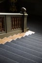 Royal Staircase Interior With Soft Natural Light Opening Up The Darkness