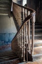 Old stairs in abandoned building Royalty Free Stock Photo