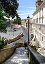 Old stairs down stairs from the street Gabriele D`Annunzio to Pi