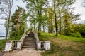 Old stairs in forest Royalty Free Stock Photo