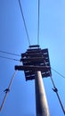 old stairs hanging from the pole