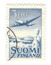 Old stamp from Finland Royalty Free Stock Photo