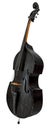 Old standing black double bass