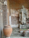 Statue of a domenican religious man in the church of Saint Sabina to the Aventino to Rome in Italy. Royalty Free Stock Photo