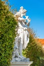 Old statue in the garden of the Belvedere palace