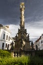 Old statue of the Holy Trinity in Veszprem city Royalty Free Stock Photo