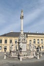 Old statue in Leobendorf city Austria