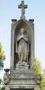 Old statue in Lychakiv Cemetery in Lviv Royalty Free Stock Photo